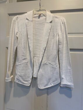 Caslon White Open-Front Knit Blazer